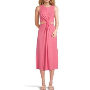 Beyond Yoga Vibrant Pink Asymmetrical Dress